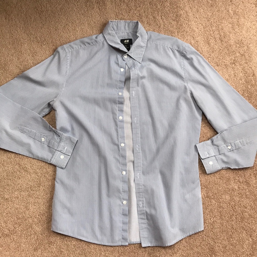 H&M Slim Fit Button Up Long Sleeve